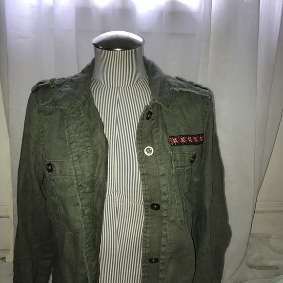 Army Green Light Military Jacket 